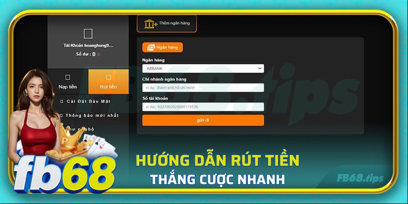 Hướng dẫn rút tiền thắng cược trên hệ thống nhanh